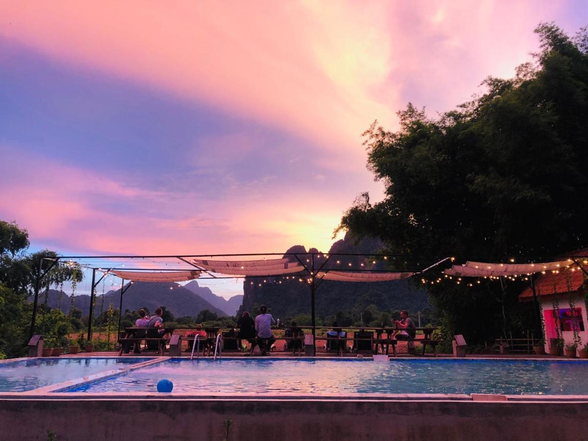 Jungle Paradise Vangvieng - Bungalows Vang Vieng Exteriér fotografie